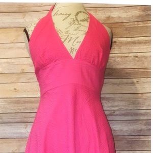 J.Crew Hot Pink Halter Dress